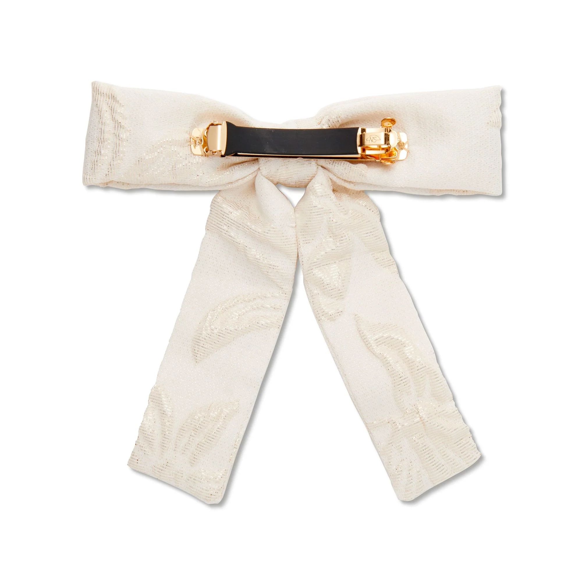 IVORY LILY JACQUARD ANTOINETTE BOW BARRETTE - Image 3