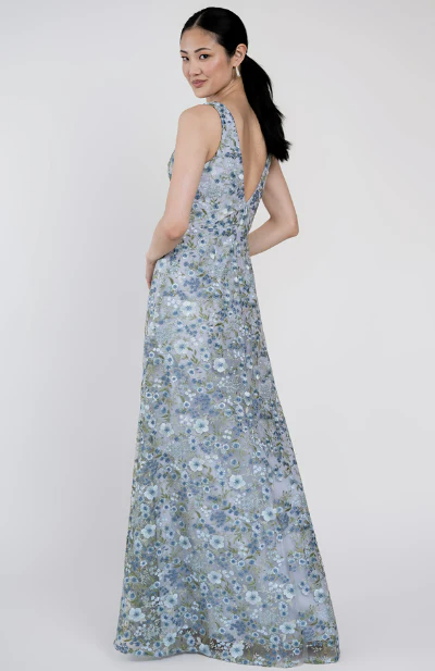 Jenny Yoo Bridesmaid Dress Tatum in Ophelia Embroidered Tulle - Image 2