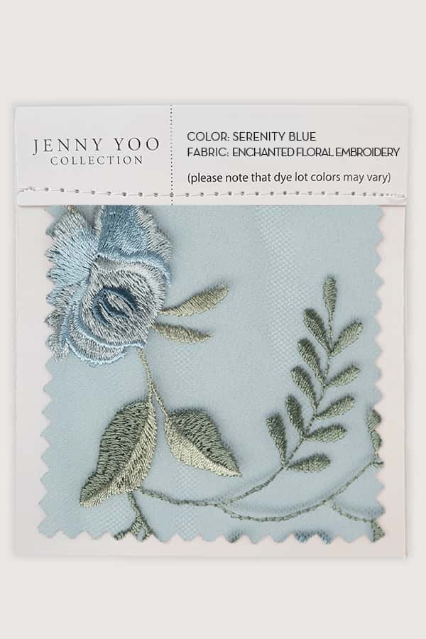Jenny Yoo Enchanted Floral Embroidered Tulle Swatch Card - Image 4