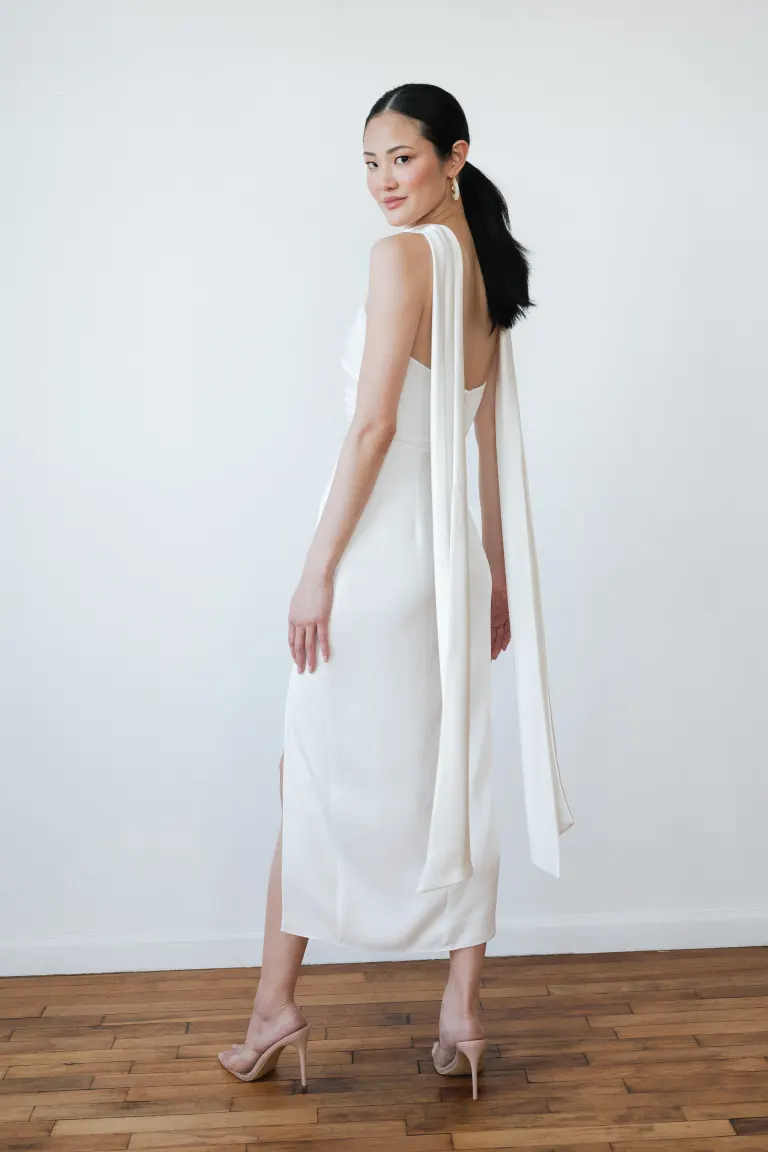 Jenny Yoo Satin Bridal SCARF ONLY - Image 2