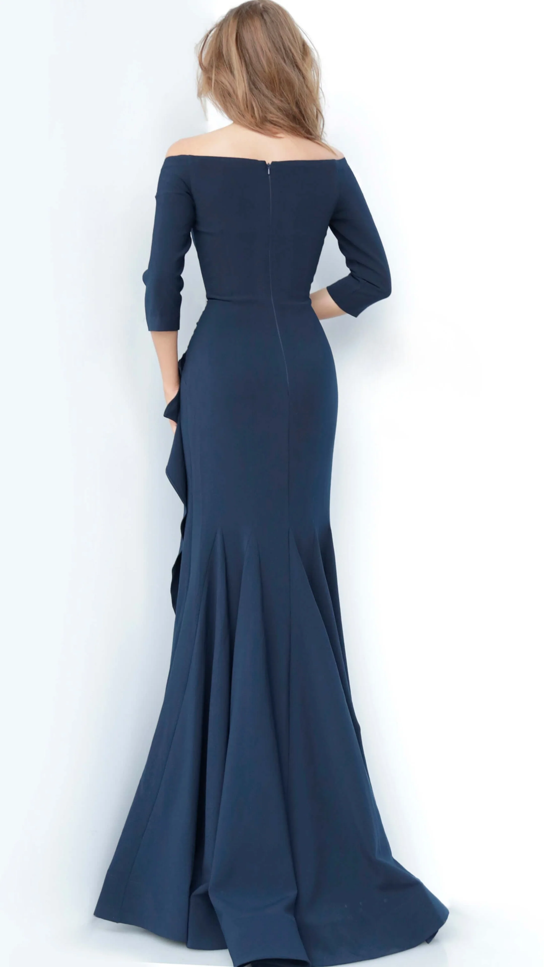 Jovani Sheath Off the Shoulder Evening Dress 00446 - Image 12