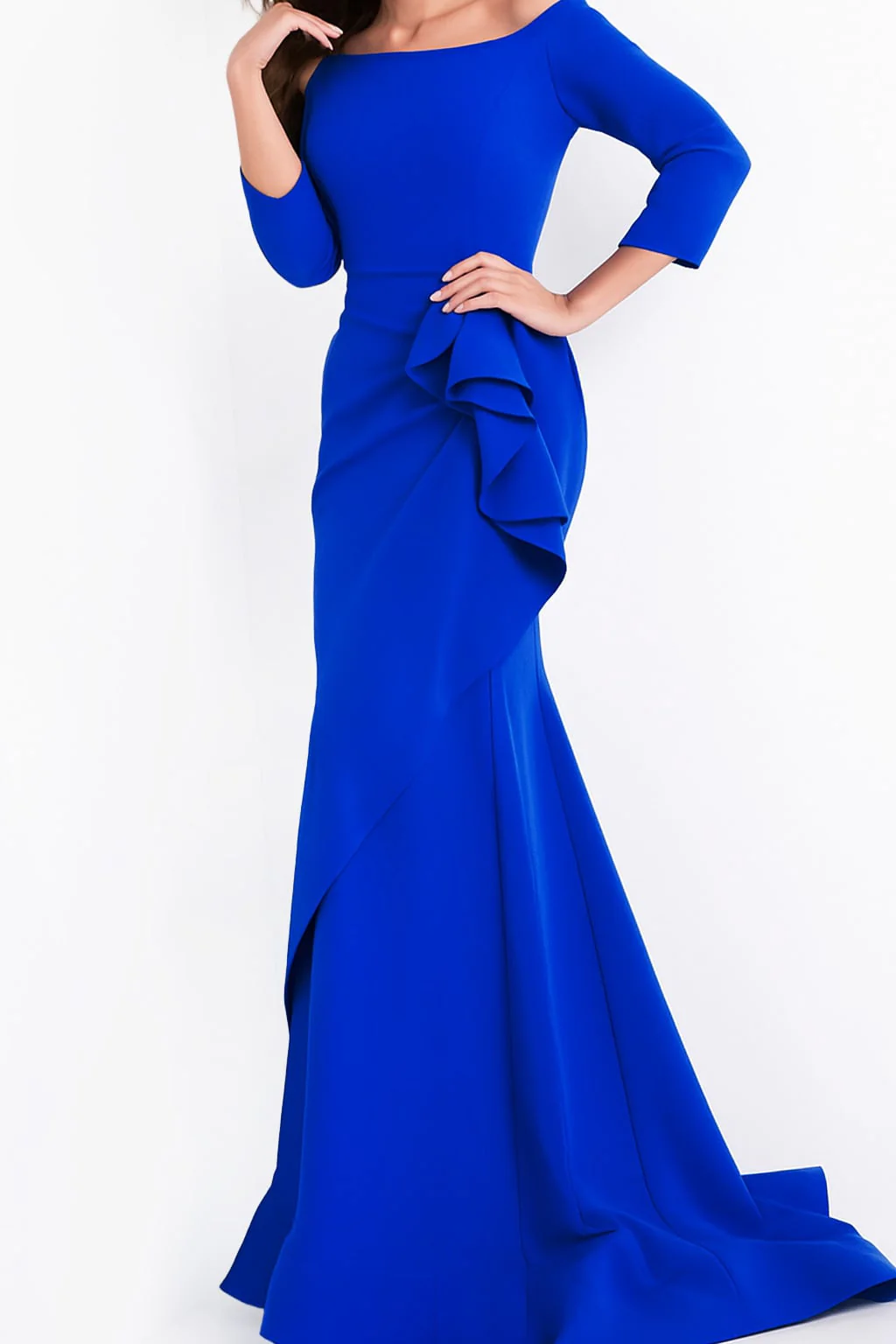 Jovani Sheath Off the Shoulder Evening Dress 00446 - Image 6