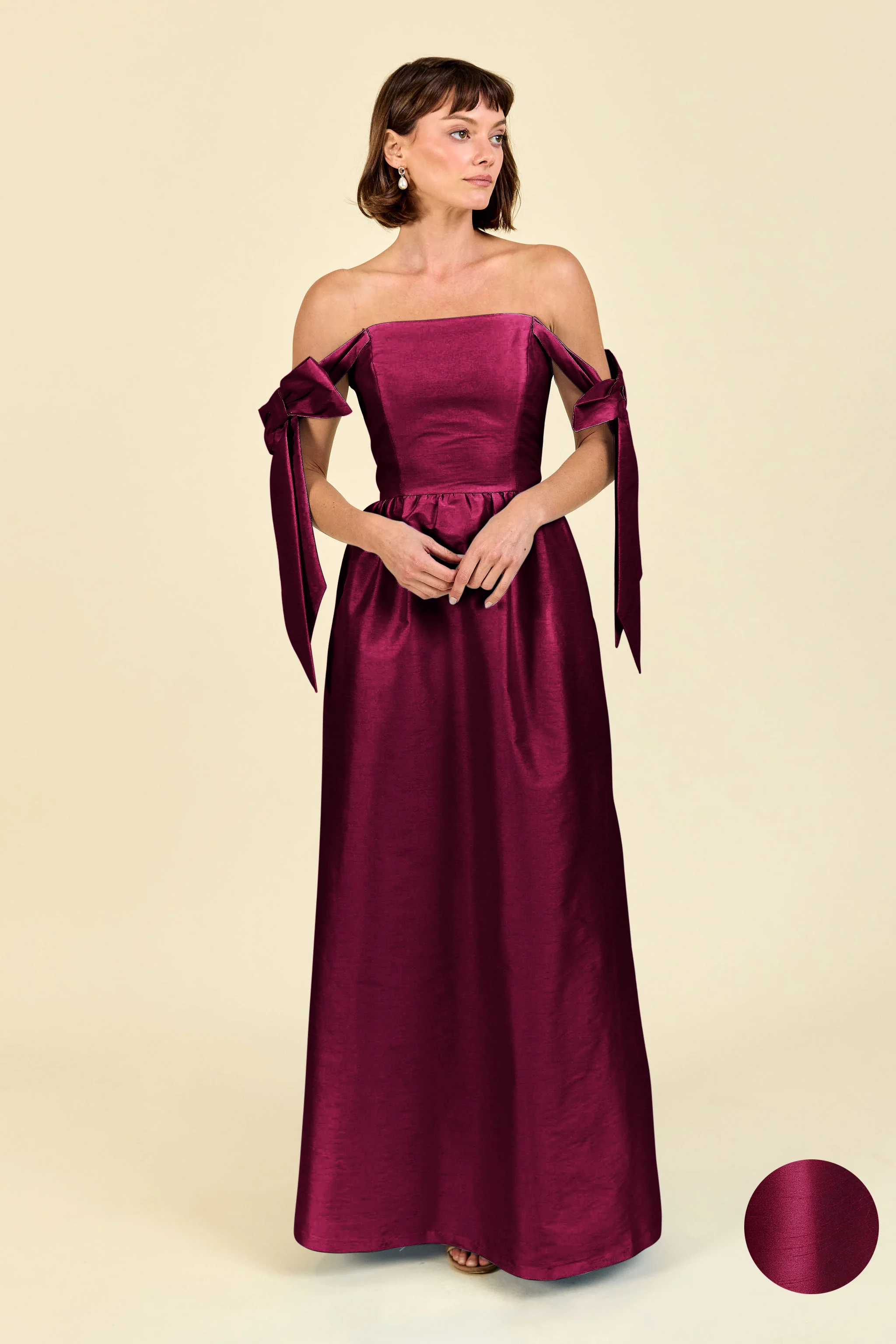 Julie Bodice with Gathered Skirt in Shantung - Image 11