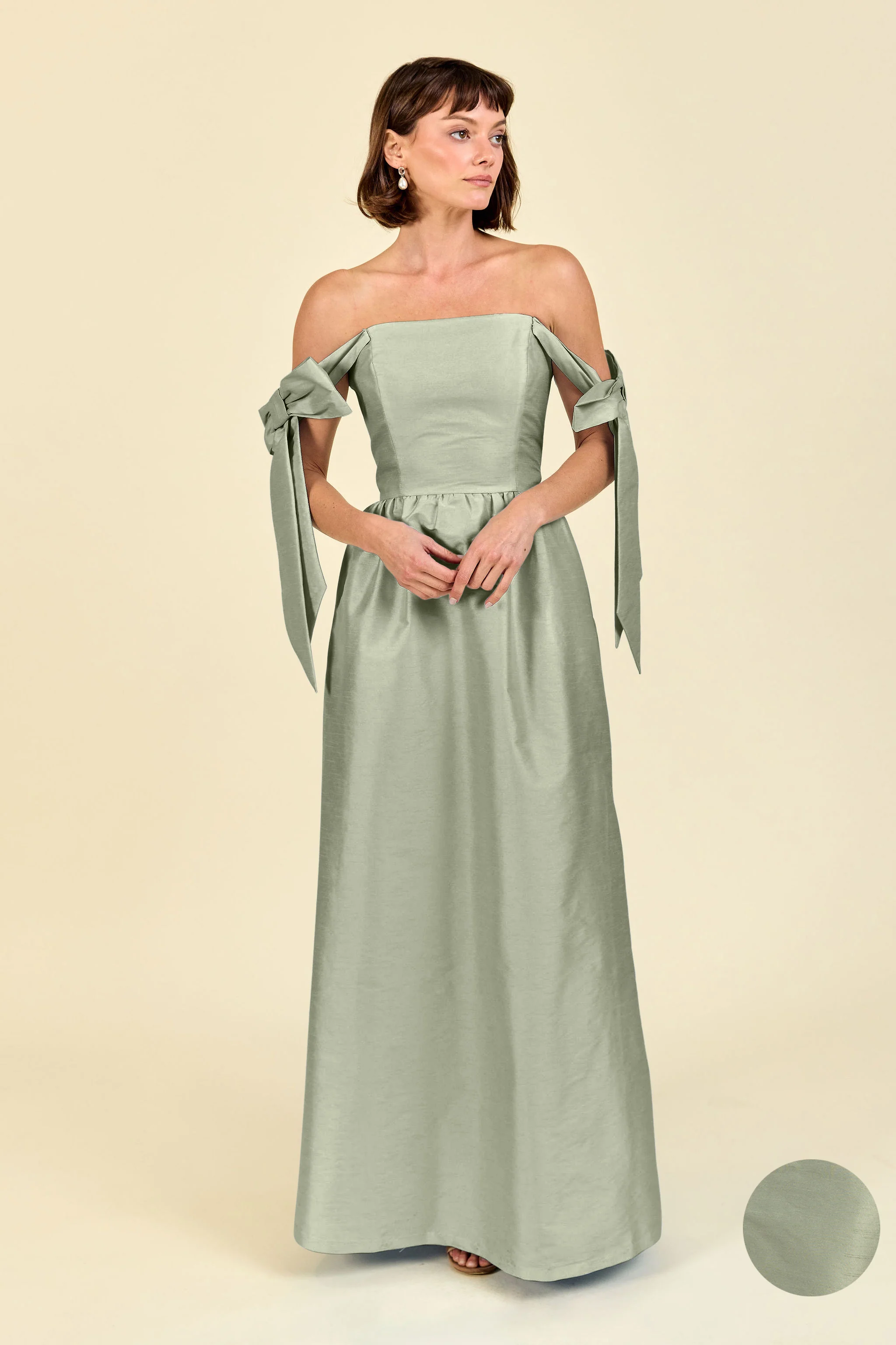 Julie Bodice with Gathered Skirt in Shantung - Image 14