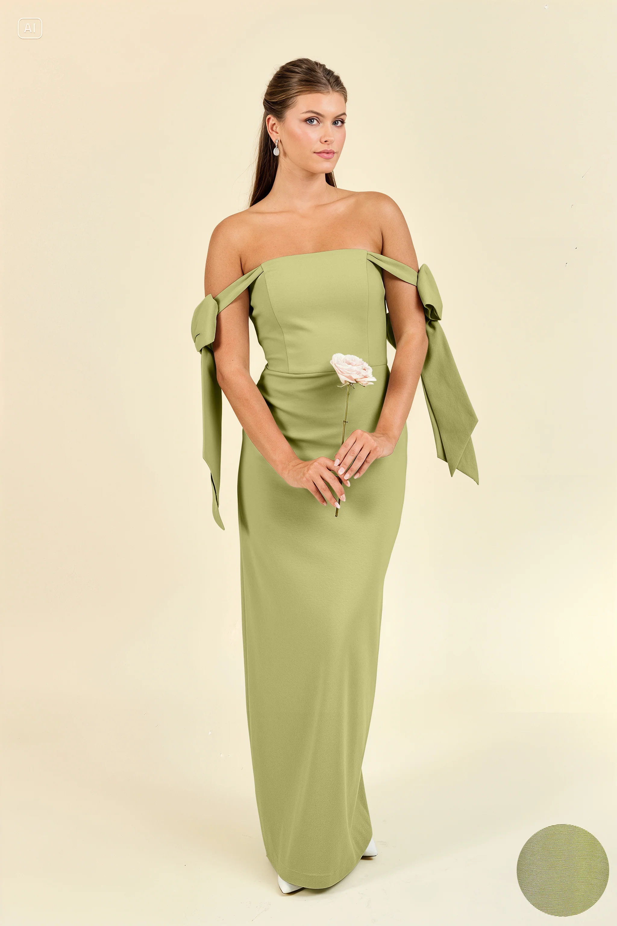 Julie Bodice with Straight Skirt in Drapey Bengaline - Image 18