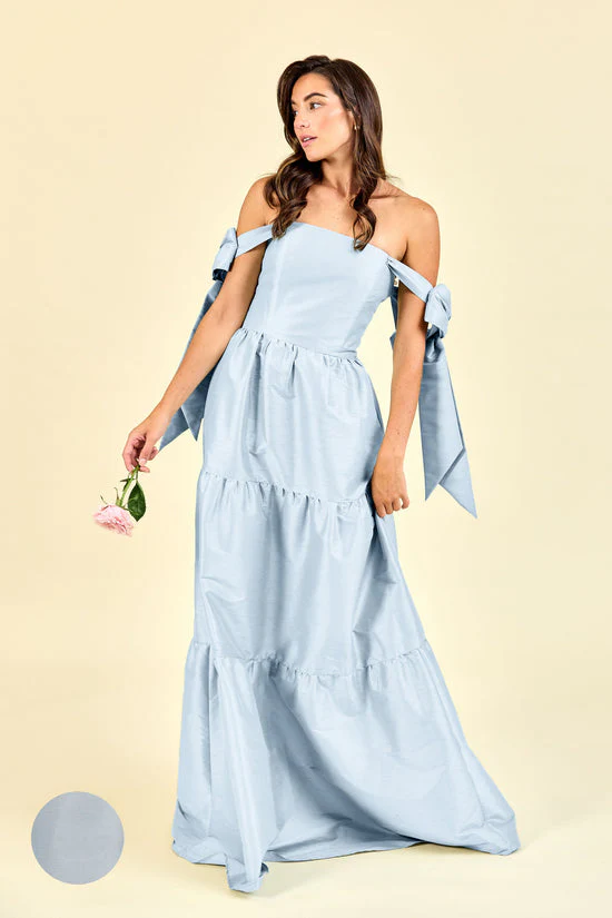 Julie Bodice with Tiered Skirt in Drapey Bengaline