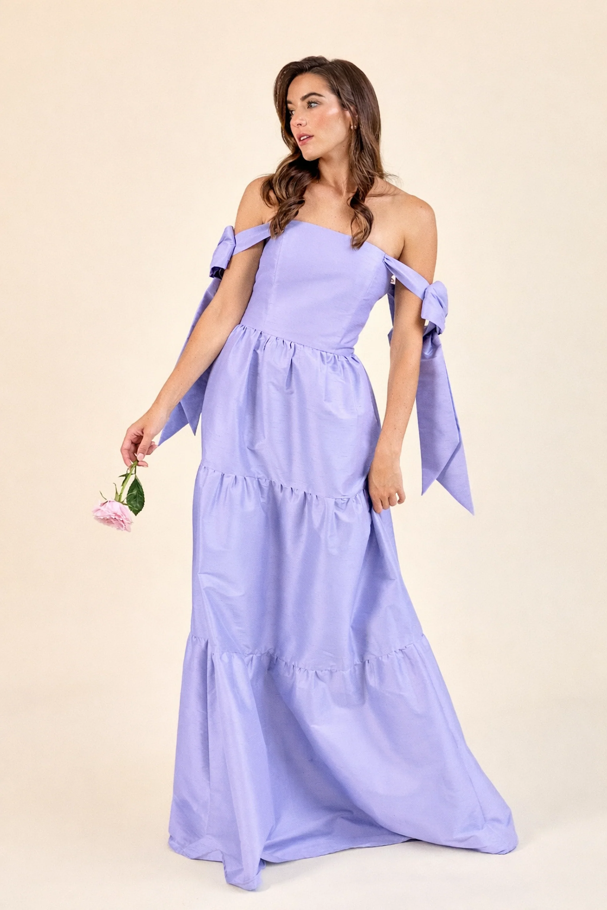 Julie Bodice with Tiered Skirt in Shantung - Image 20