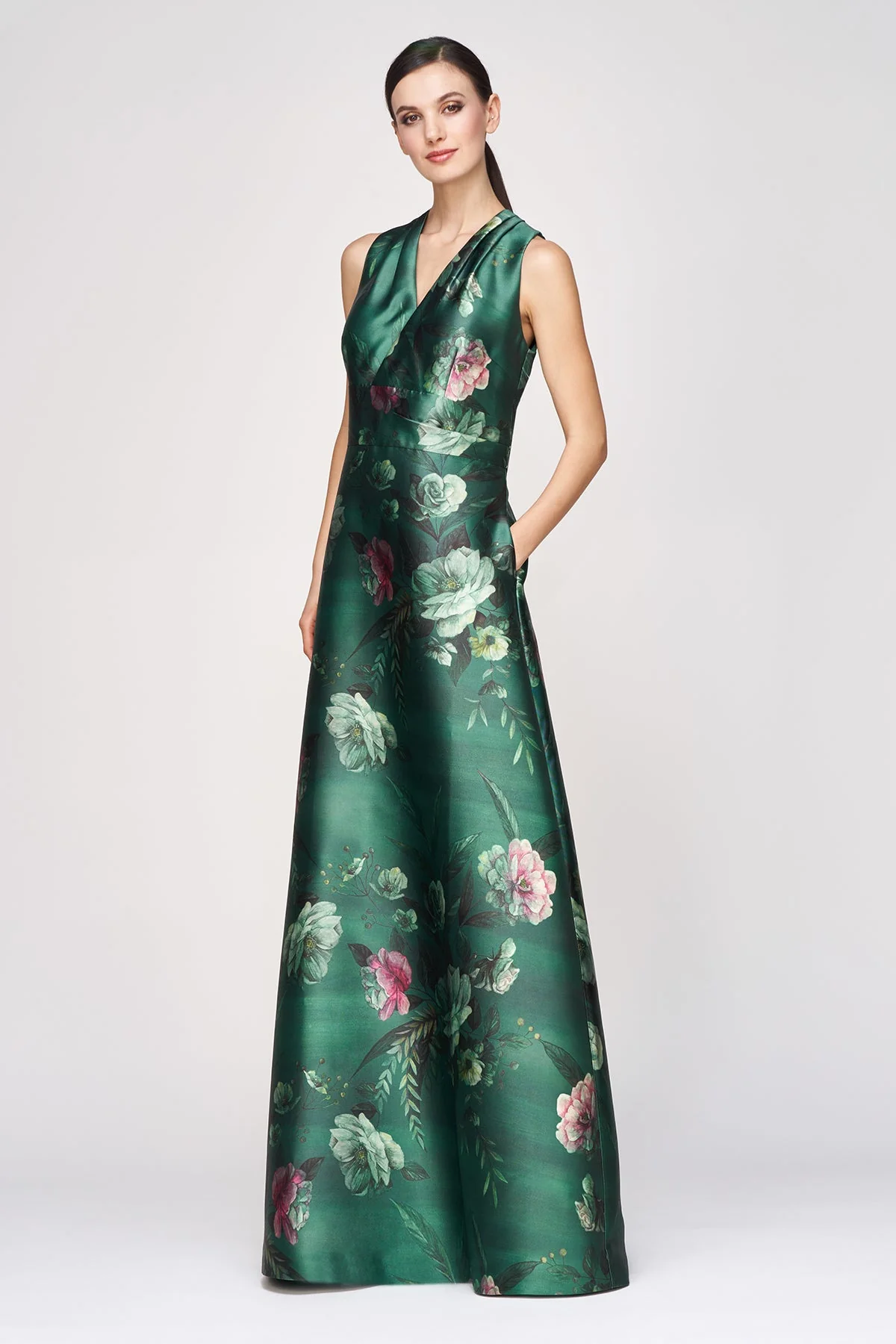 Kay Unger Rosalind Gown in Light Emerald - Image 3