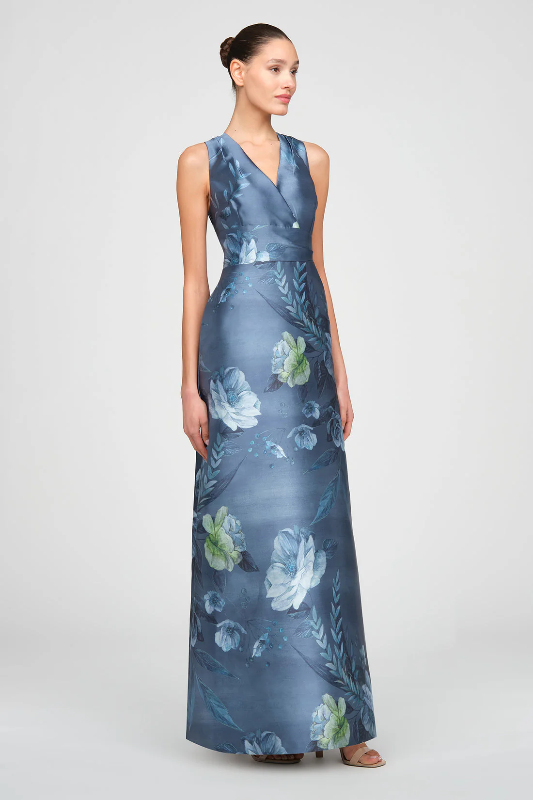 Kay Unger Rosalind Gown in Teal Blue - Image 7