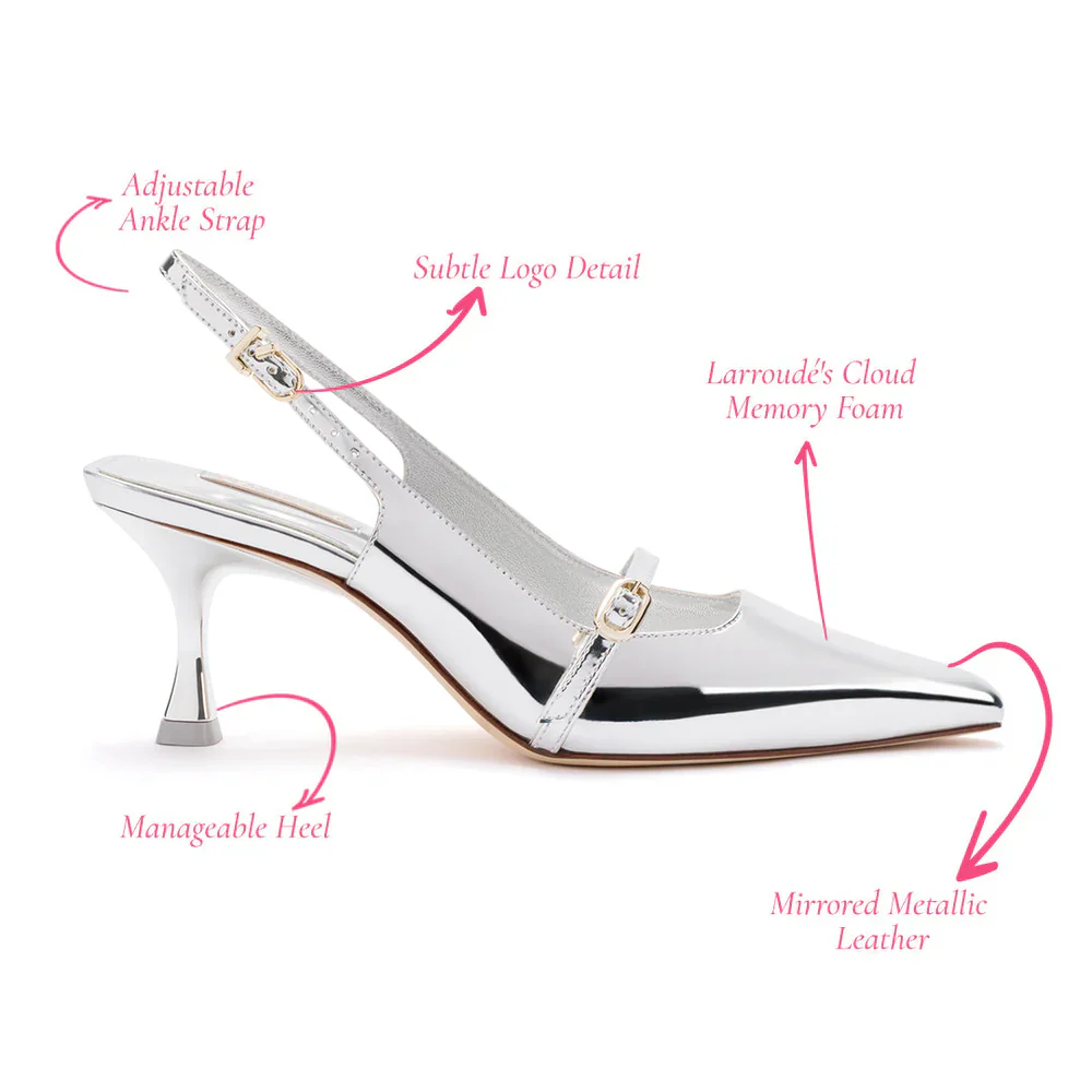Ines Pump In Silver Specchio - Image 5