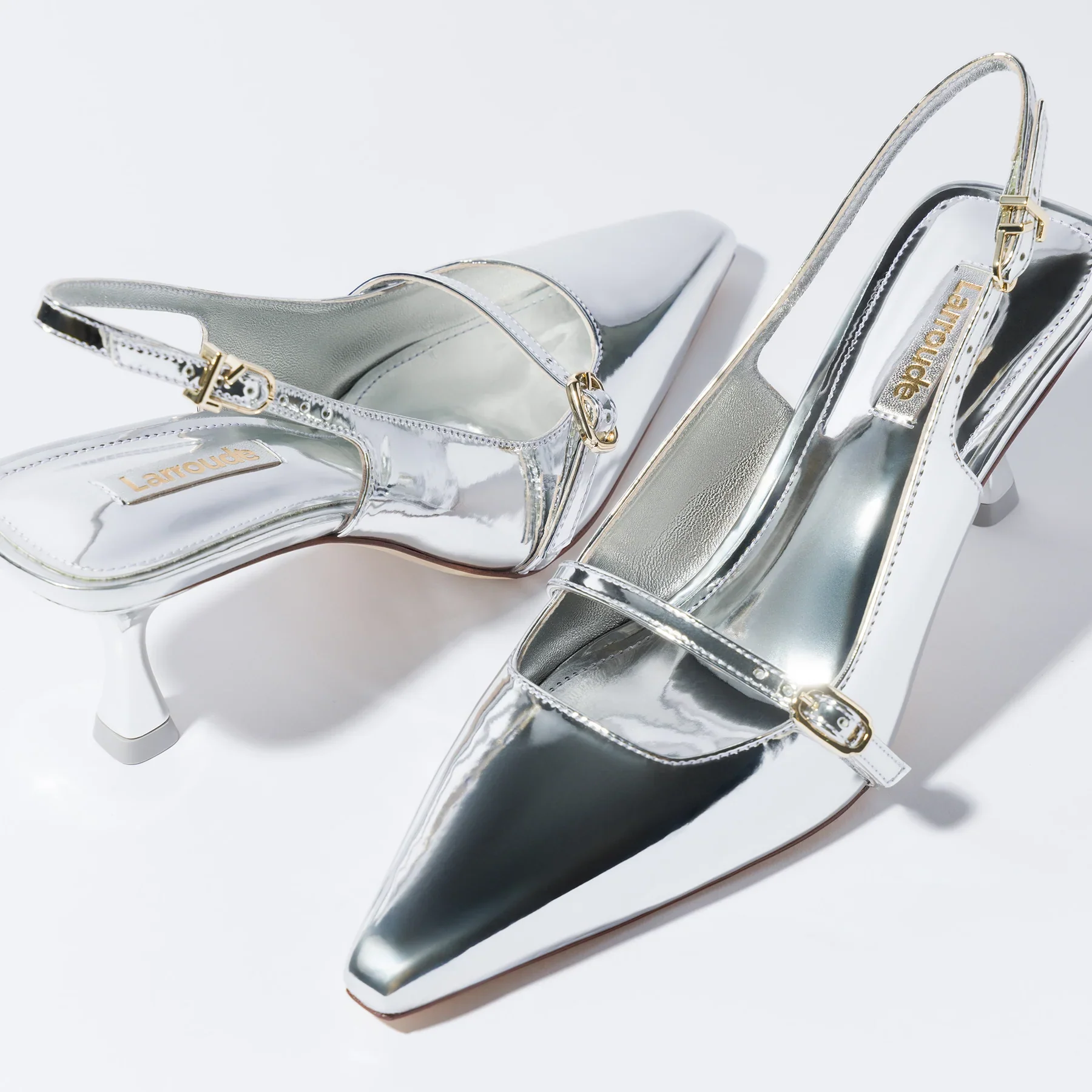 Ines Pump In Silver Specchio - Image 6