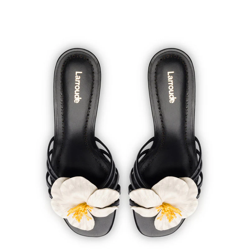 Magnolia Mule In Black Leather - Image 2