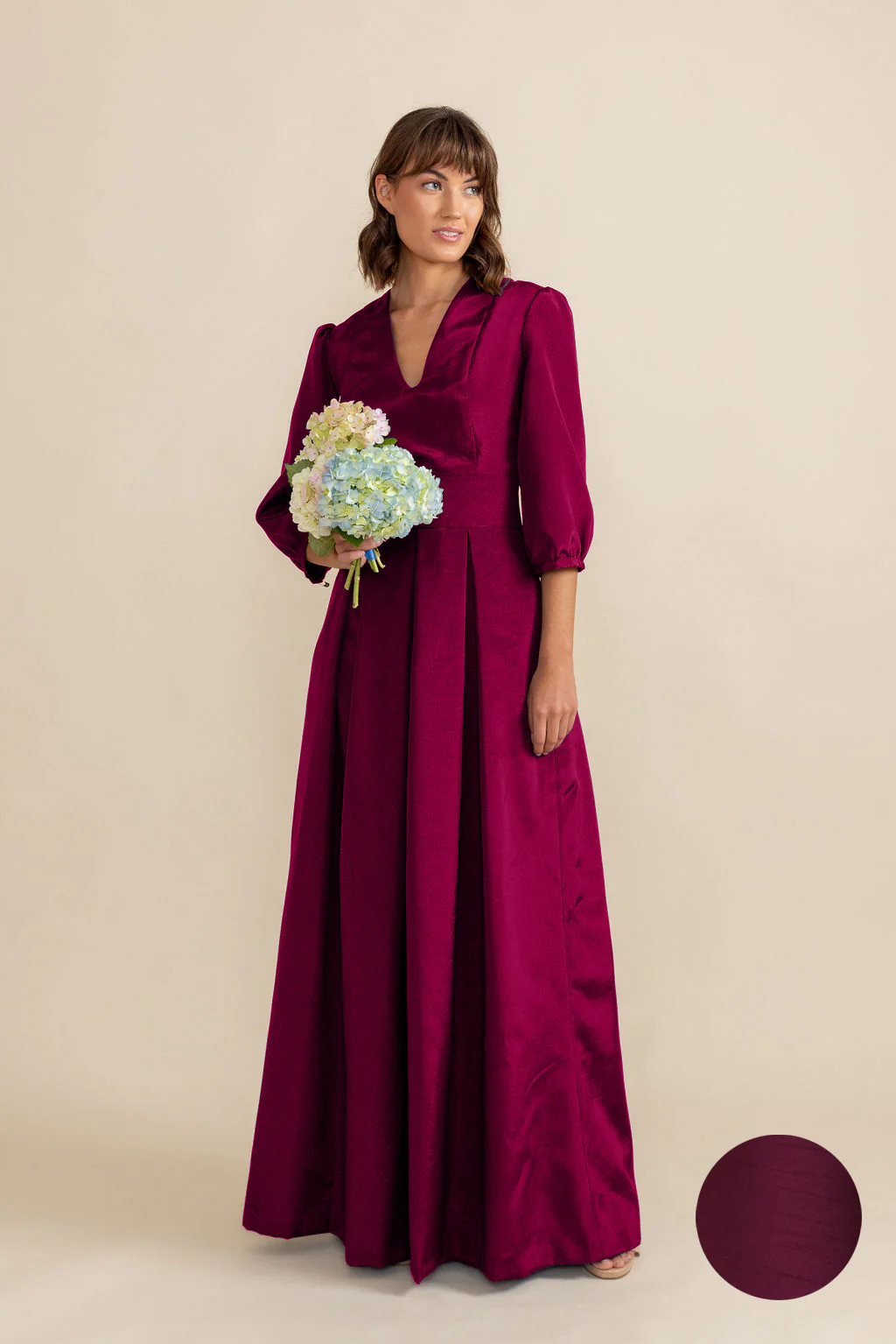 Lola Bodice with Dahlia Skirt in Shantung - Image 18
