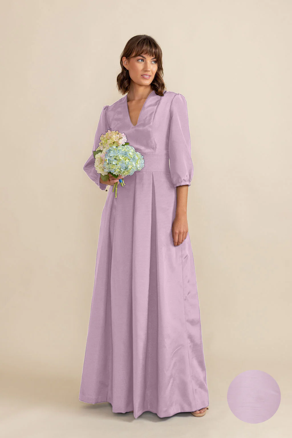 Lola Bodice with Dahlia Skirt in Shantung - Image 8
