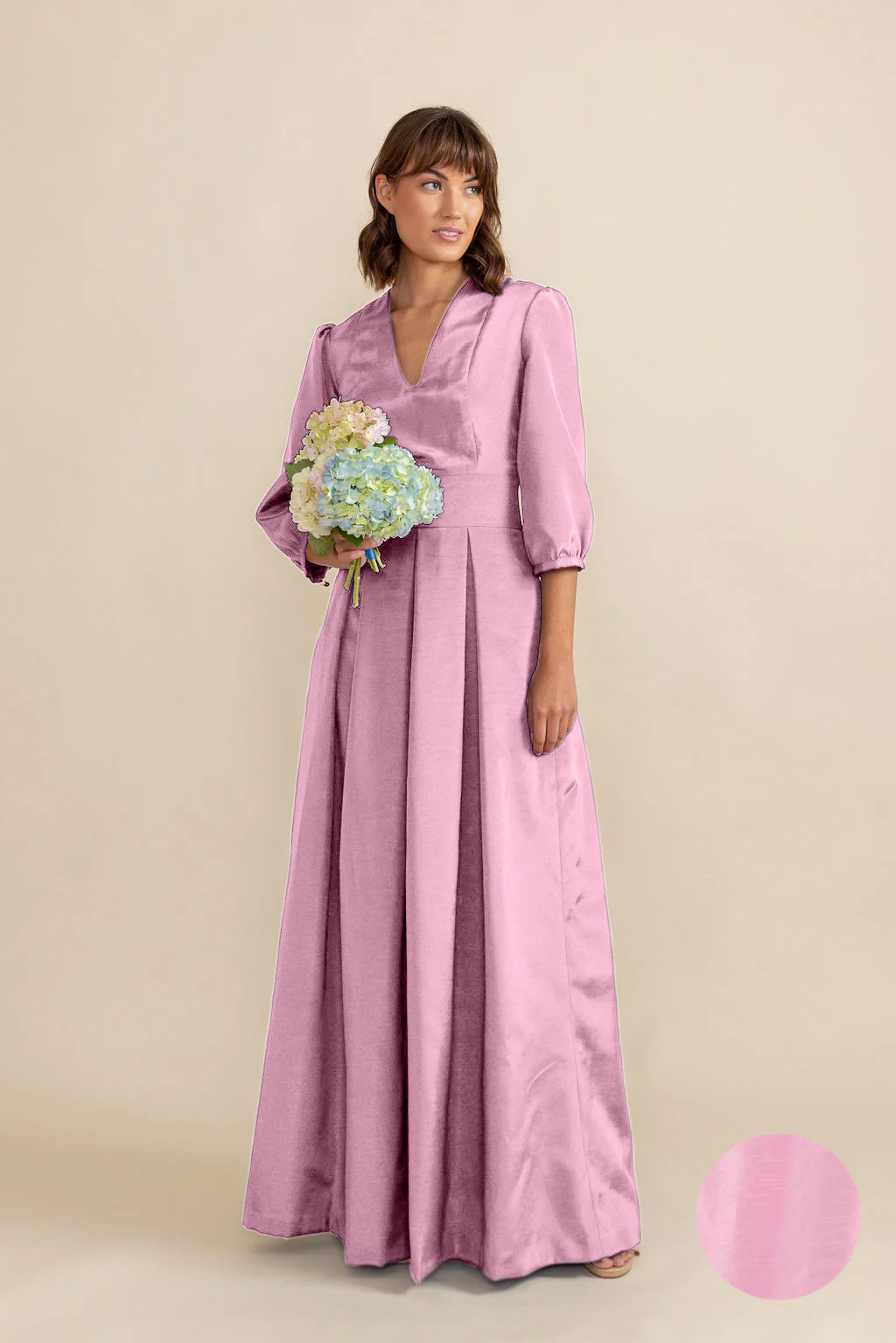 Lola Bodice with Dahlia Skirt in Shantung - Image 9