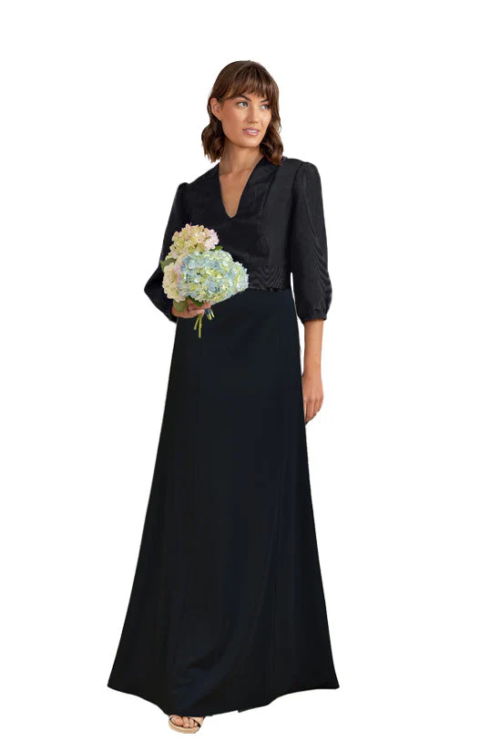 Lola Bodice with Flute Skirt in Garden Flora Jacquard