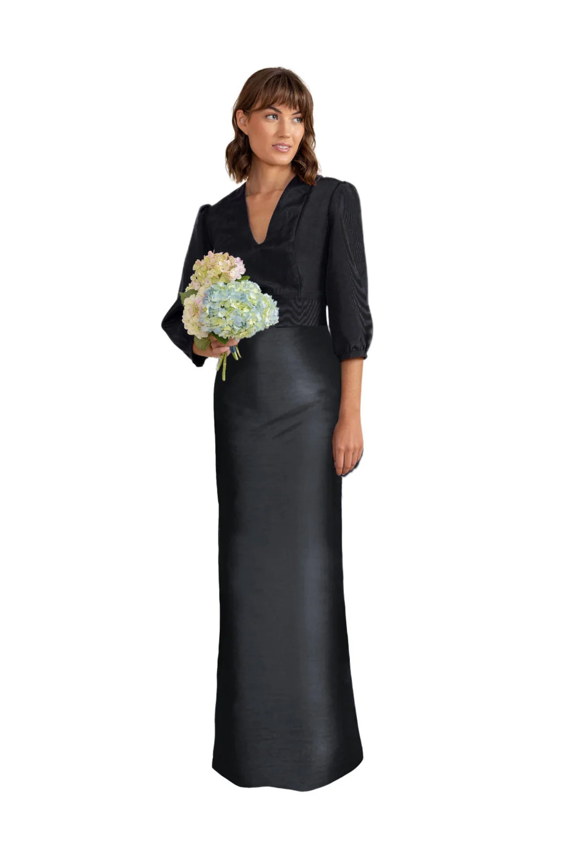 Lola Bodice with Straight Skirt in Lily of the Valley Jacquard