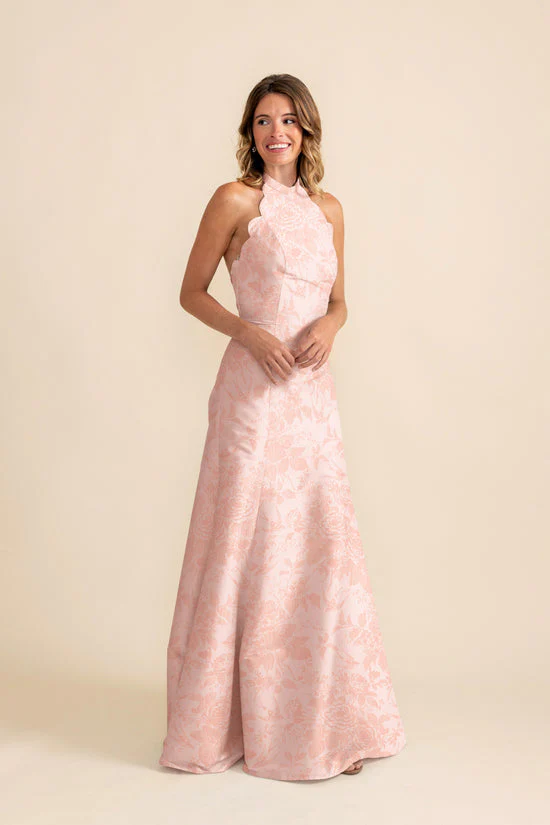 Margot Bodice with Flute Skirt in Garden Flora Jacquard - Image 4
