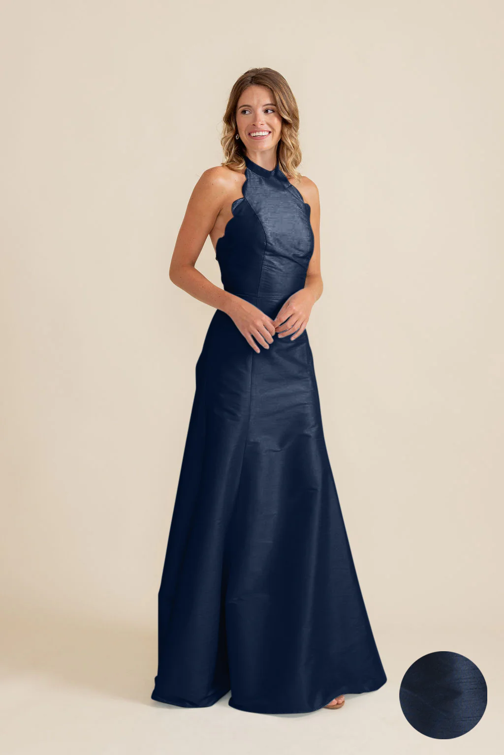 Margot Bodice with Trumpet Skirt in Shantung - Image 12