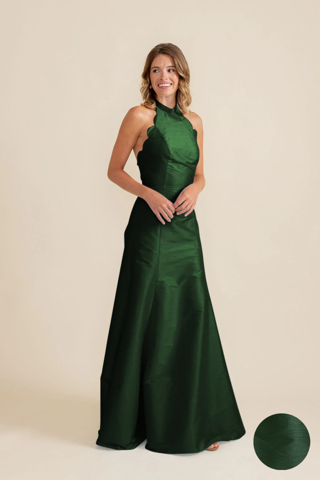 Margot Bodice with Trumpet Skirt in Shantung - Image 13