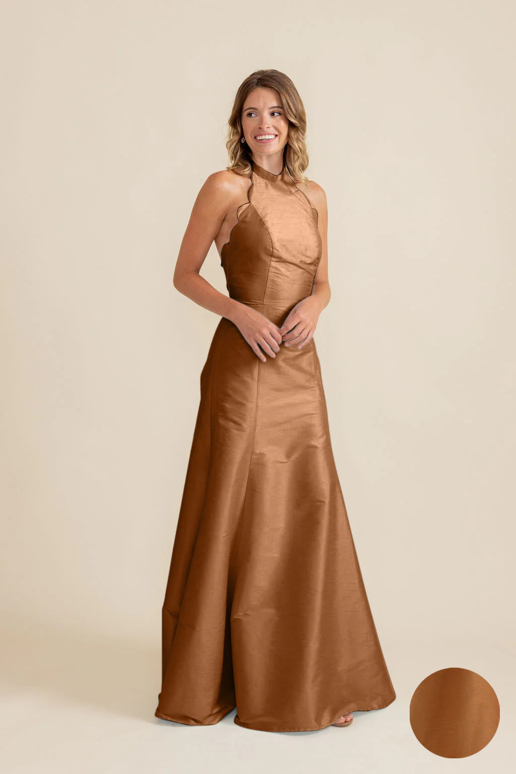 Margot Bodice with Trumpet Skirt in Shantung - Image 18
