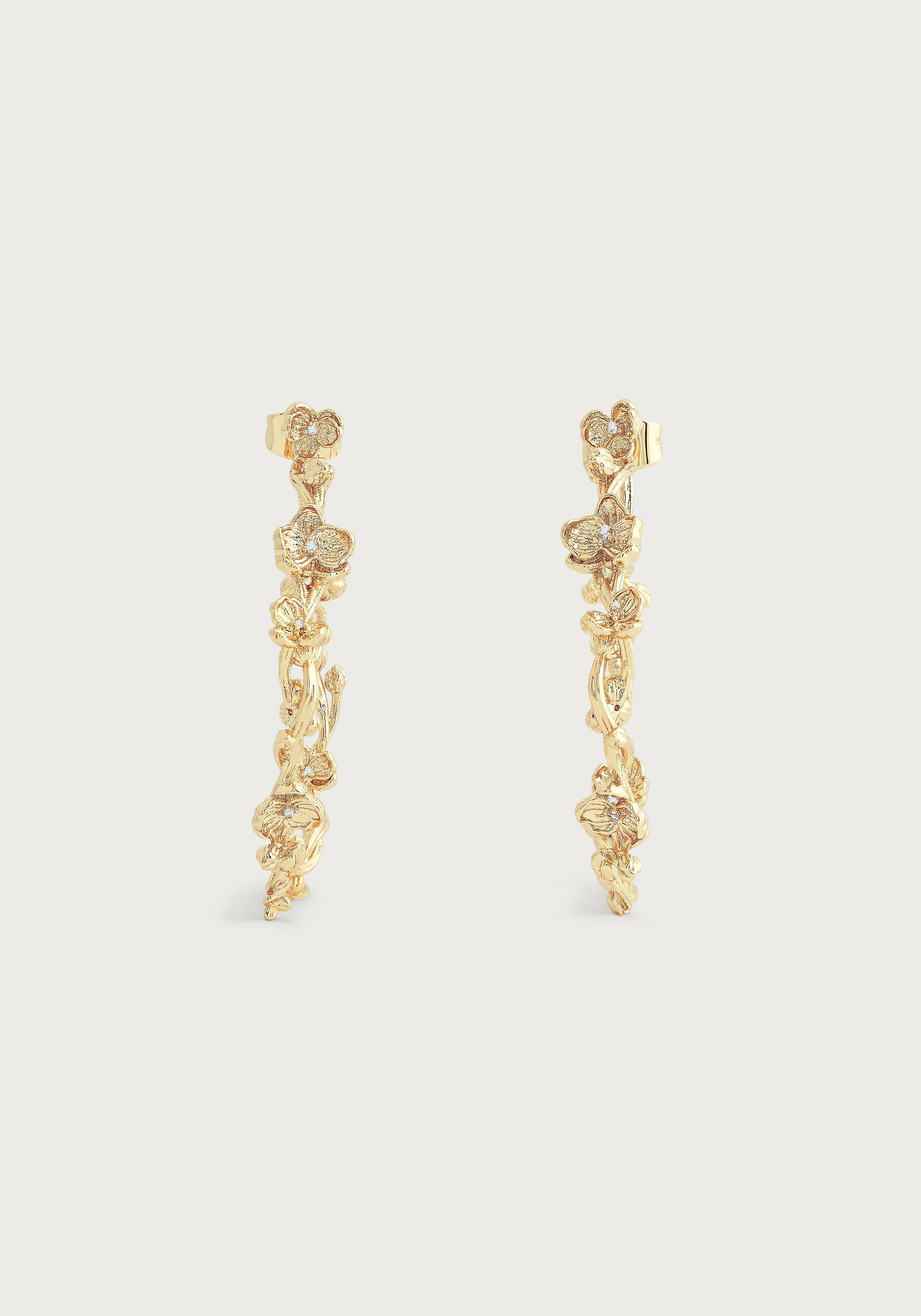 Orchid Hoop Earrings - Image 3