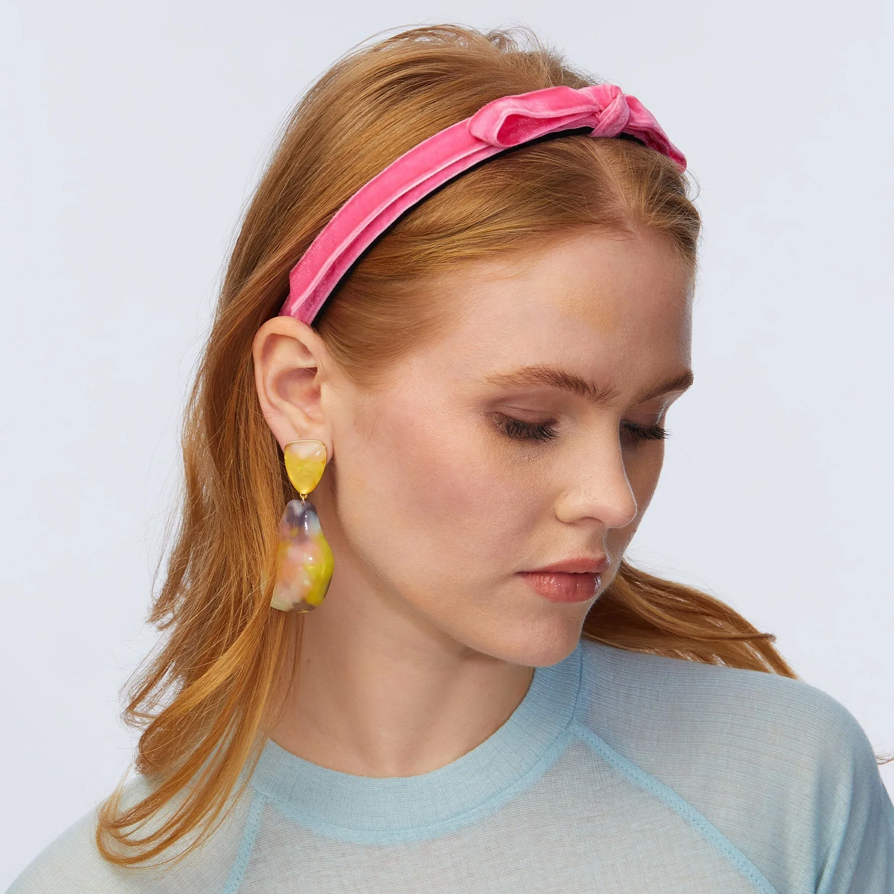 PINK BARDOT RIBBON HEADBAND - Image 4