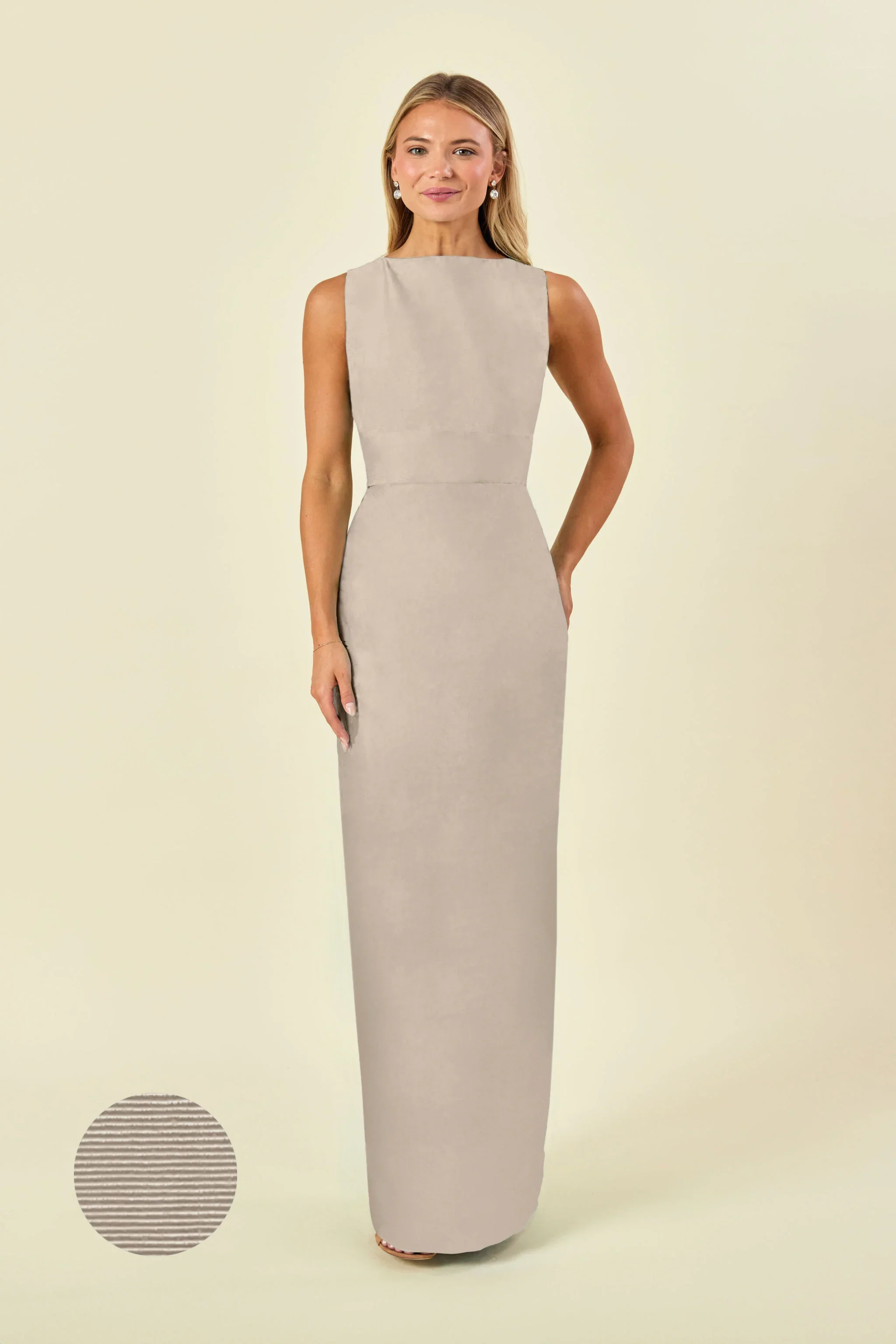 Sabrina Bodice with Straight Skirt in Drapey Bengaline - Image 4