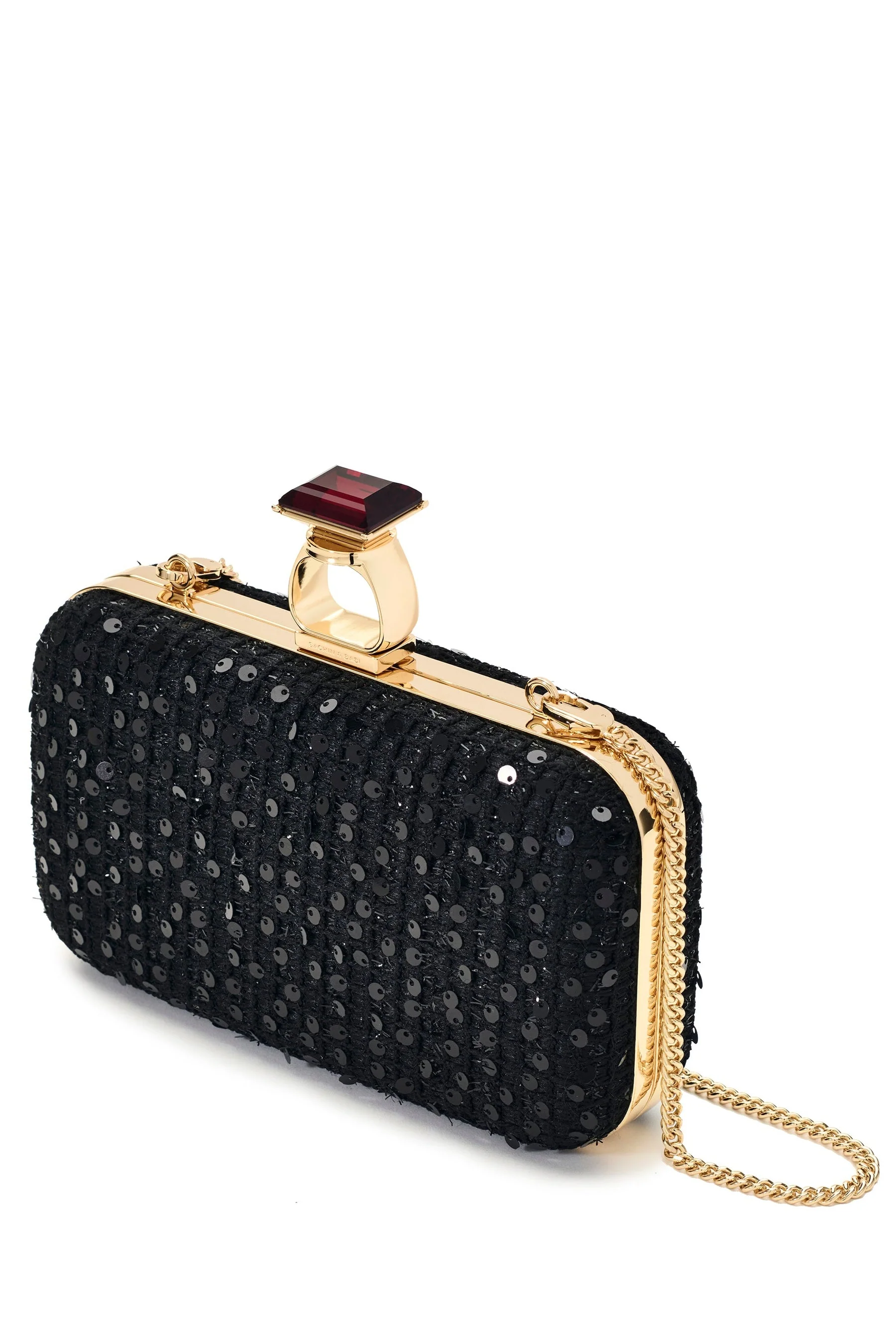 Sachin & Babi On The Rocks Clutch in Black Sequins - Image 3