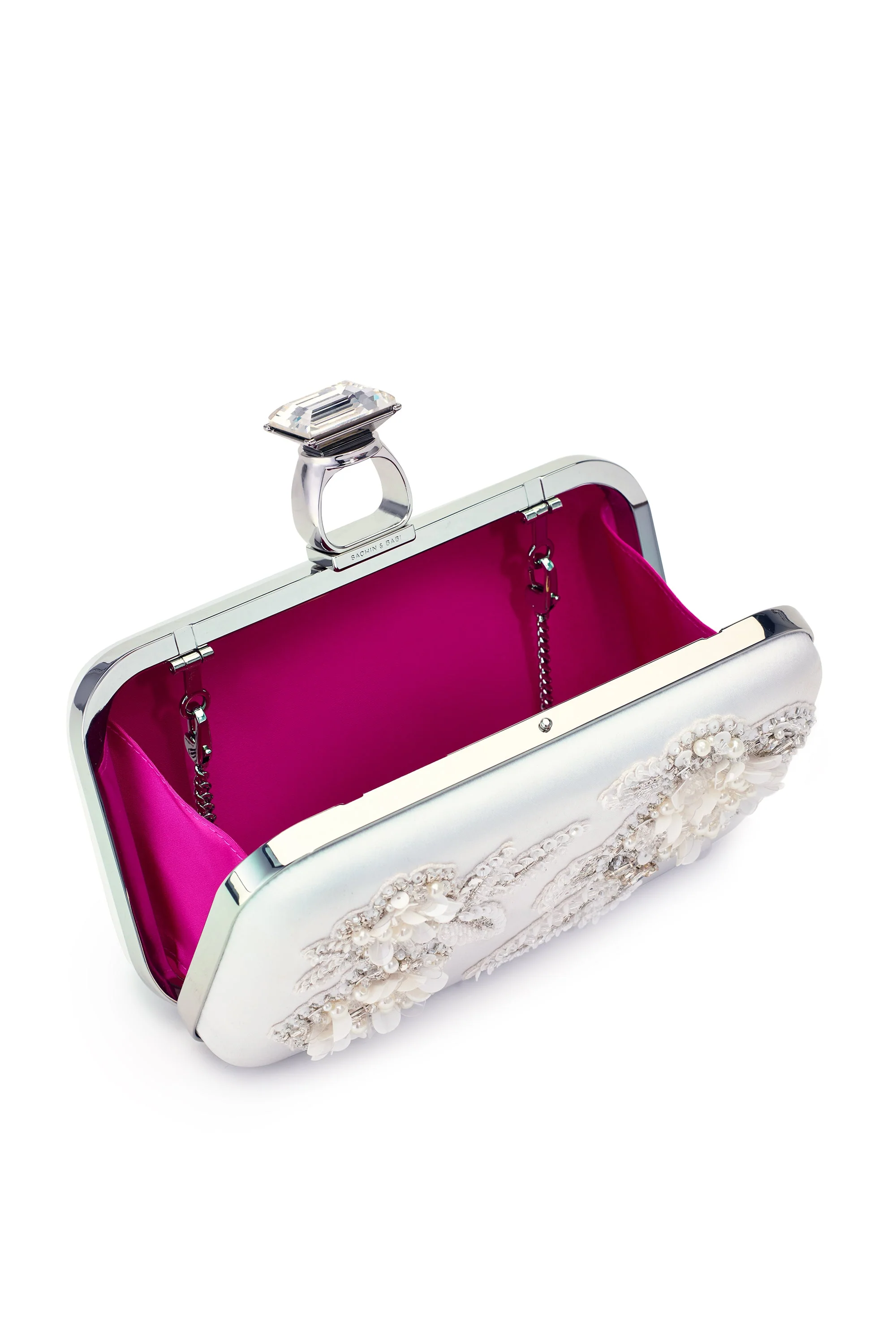 Sachin & Babi On The Rocks Clutch in White - Image 5