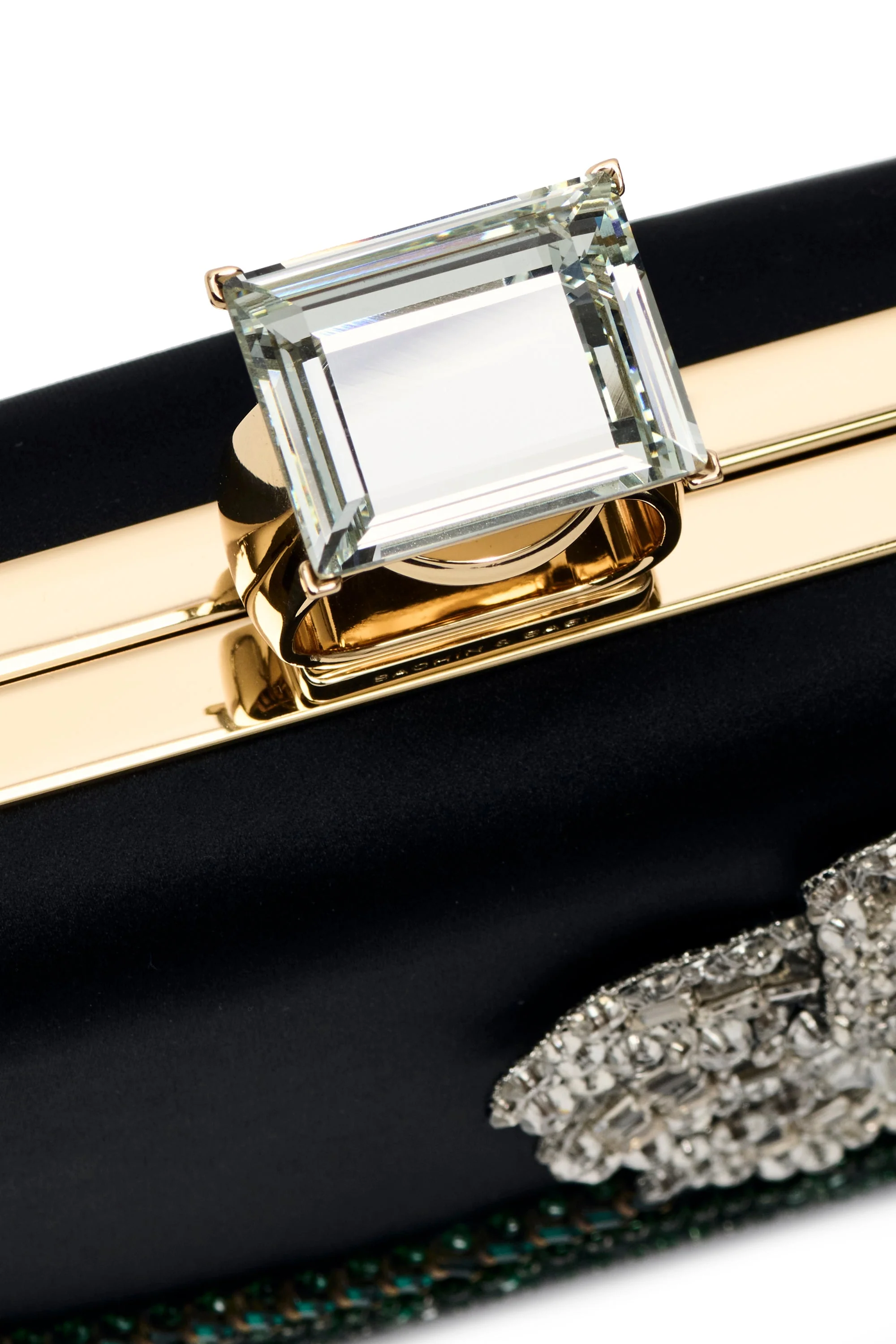 Sachin & Babi On The Rocks with Rose Clutch in Black - Image 4