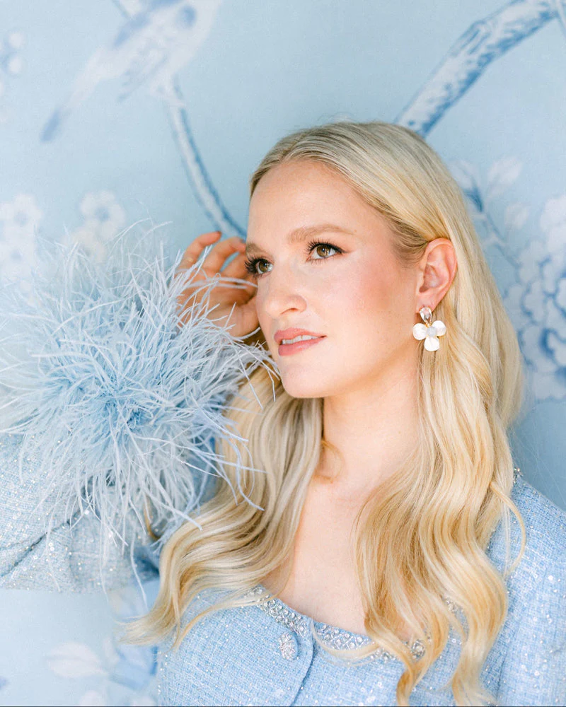 The Annabelle Earrings in Aquamarine - Image 2