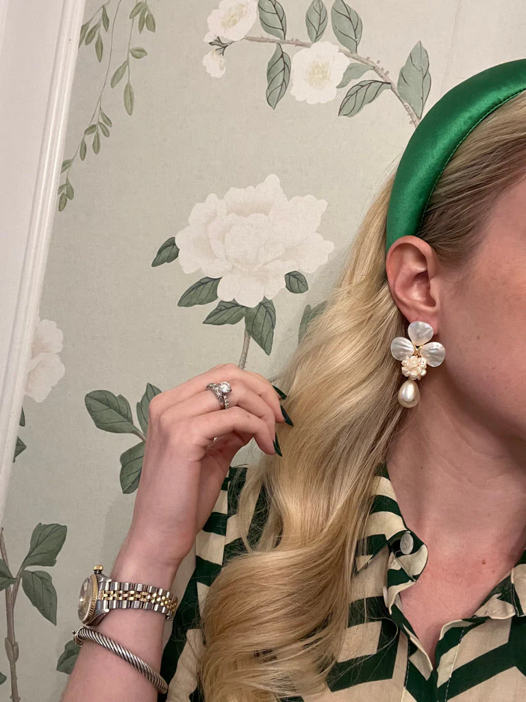 The James Pearl Cluster Earrings - Image 2