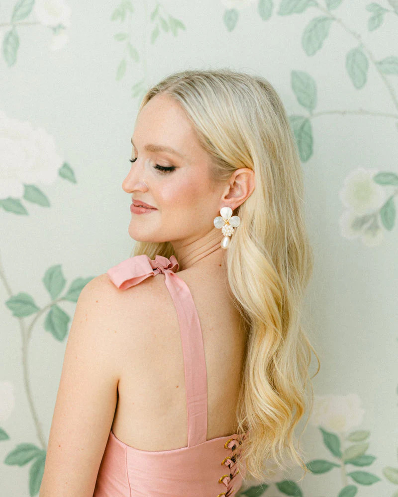 The James Pearl Cluster Earrings - Image 3