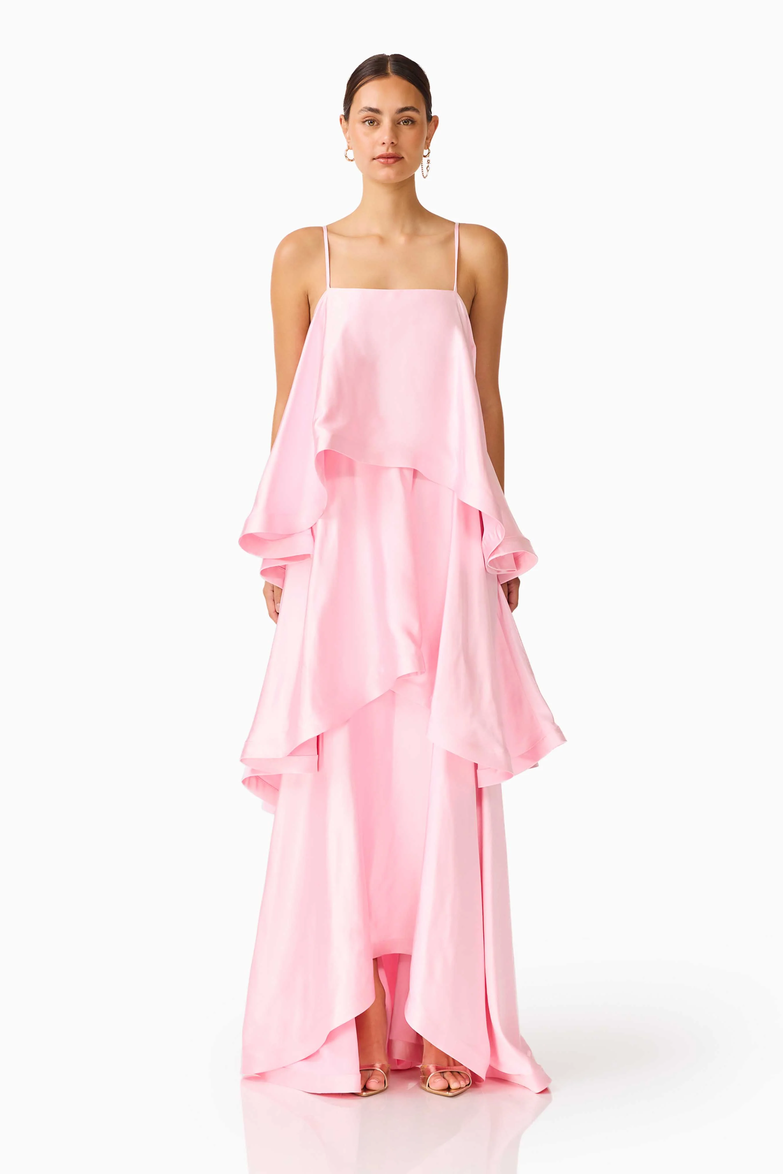 Tilly Tiered Maxi Dress in Pale Pink - Image 6