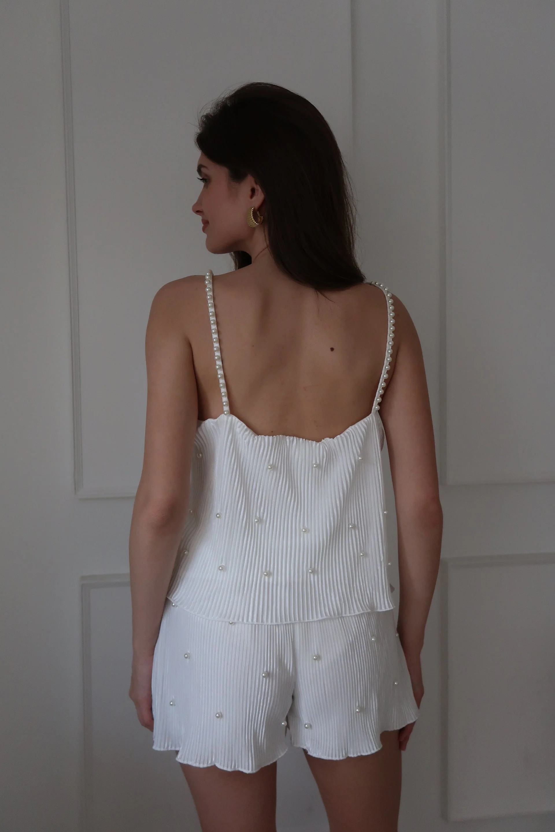 Waverles Piper Pearly Pleat Bridal Tank Set in Dove - Image 4