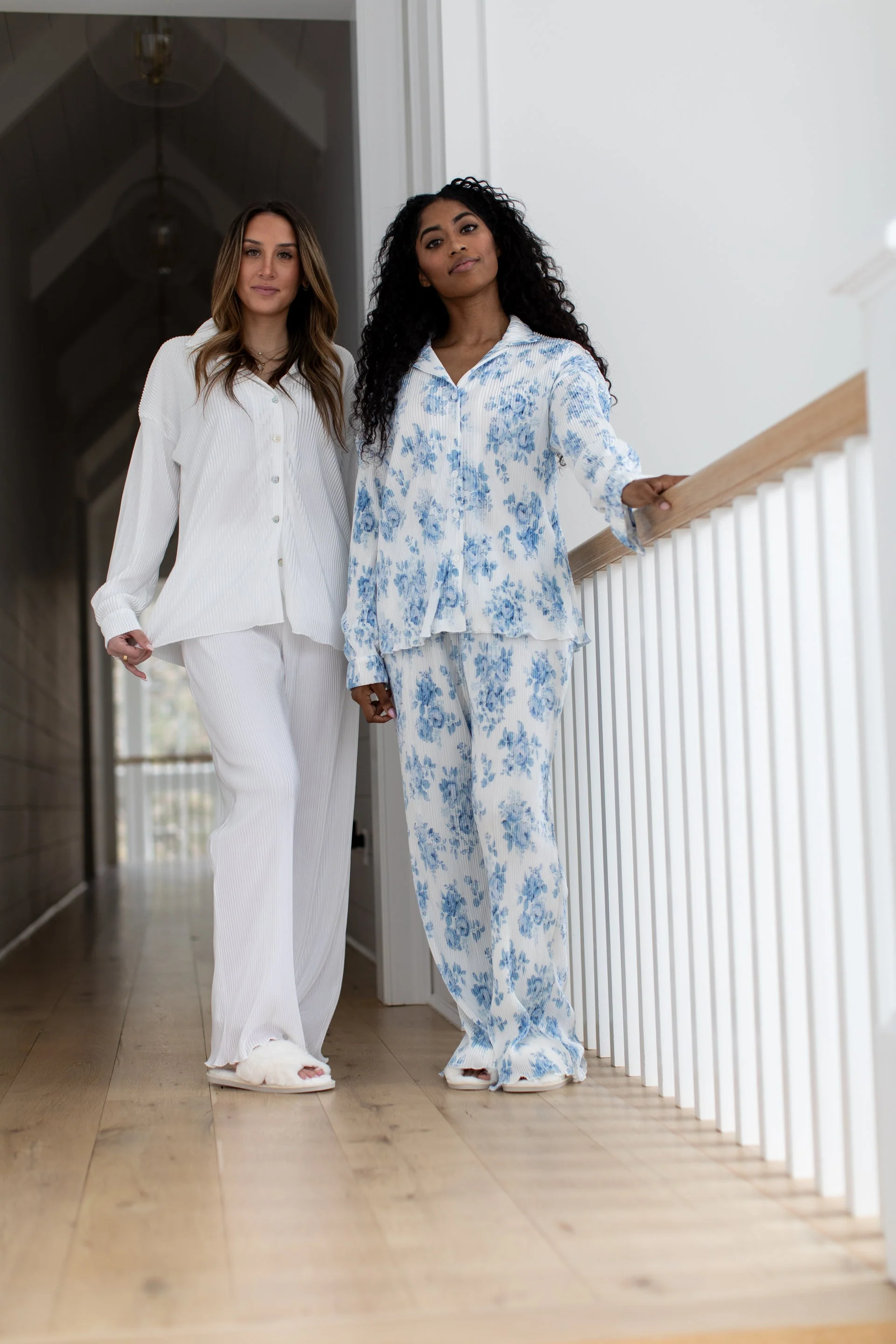 Waverles Pleated Pant Set in Blue Floral - Image 5
