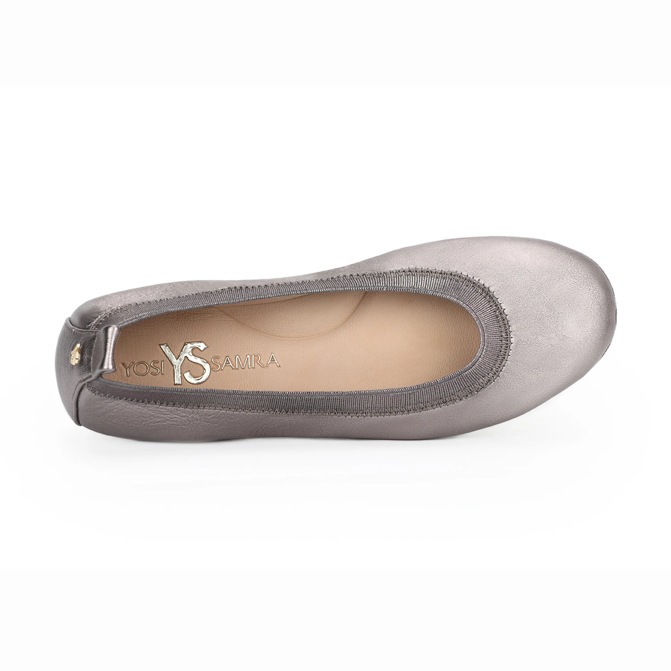 Samara Foldable Ballet Flat in Pewter - Image 2